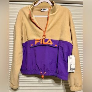 NWT Women’s FILA Urban Outfitters Exclusive Agata Sherpa Anorak Jacket/Pullover